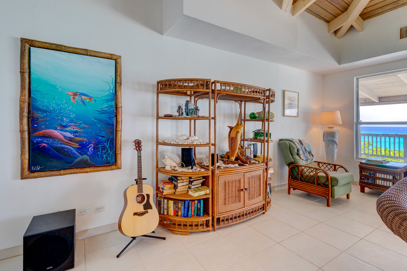 Nice art in The Family Beach House on San Salvador