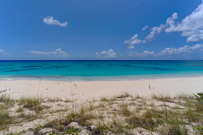 The beach by The Family Beach House on San Salvador 